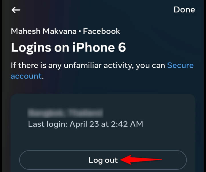Log Out and Back Into Your Facebook Account in Messenger image