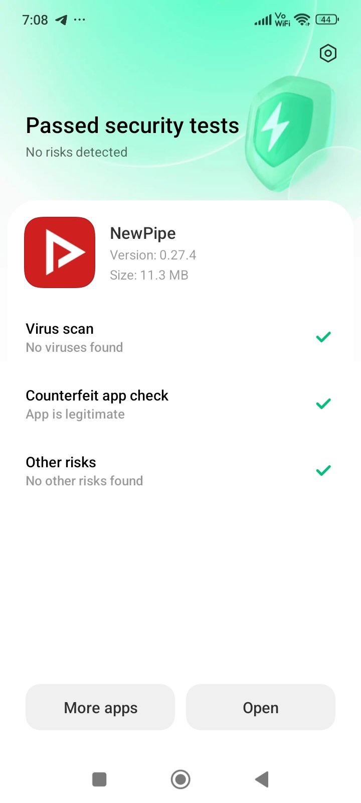 NewPipe downloaded