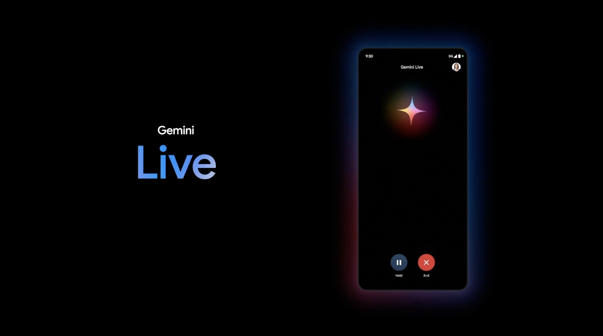 Gemini Live demo on Pixel 9