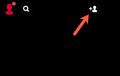 In Snapchat, tap the add friends icon