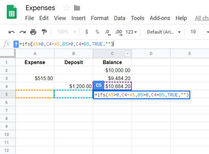 Automatically Add & Subtract In a Spreadsheet image 3