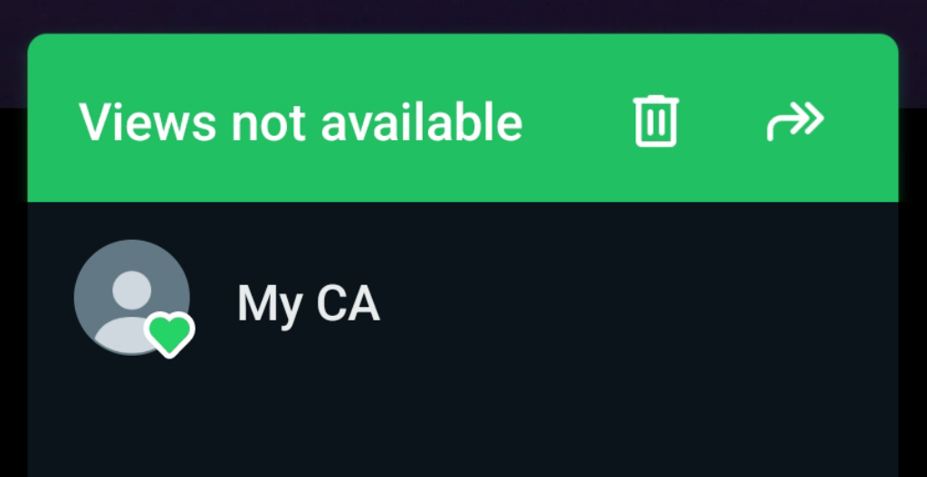 whatsapp-status-like - Online Tech Tips A WhatsApp Status views list showing a green heart icon next to a viewer